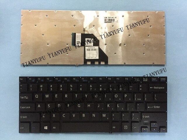 English New Svf 14E Keyboard For Sony Vaio Svf144B1Eu Fit 14E Svf 14E Svf14E Svf1421Z2E Us Laptop Keyboard Tested 100% Work   Tianyufu/hoodmat.com