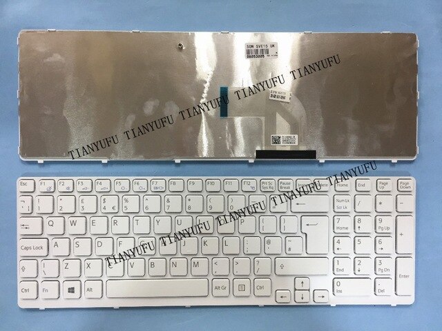 English New For Sve 15 Keyboard For Sony Vaio Sve15 Sve-15 Sve 15149032851Ru Aehk57002303A Mp-11K73Su-920 Uk Laptop Keyboard   Tianyufu/hoodmat.com