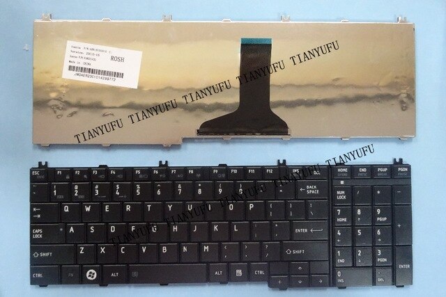 New English C660 Keyboard For Toshbia C650 C655 C655D C660 C670 L675 L750 L755 L670 L650 L655  Laptop Keyboard Tested 100% Work  Tianyufu/hoodmat.com