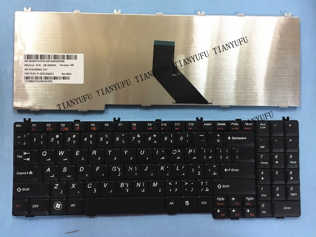New Arabic G550 Keyboard For Lenovo G555 G550M G550S G555Ax G550Ax G550 G550A G555Ax B550 B560 V560 G555 Ar Laptop Keyboard Tianyufu/hoodmat.com