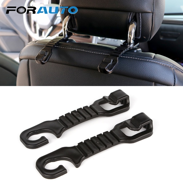 1 Pair Automotive Car Back Seat Hooks For Bag Purse Cloth Grocer Flexible Auto Car Hanger Headrest Forauto/hoodmat.com