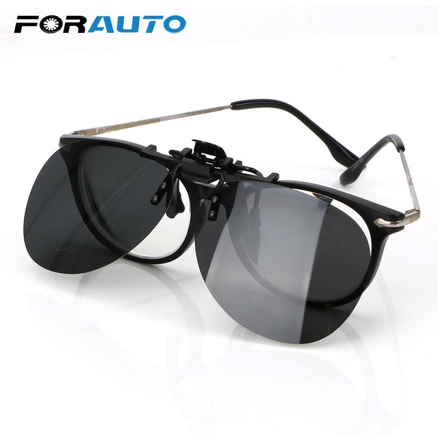 Car Driving Night Vision Lens Clip On Sunglasses Driver Goggles Polarized Sun Glasses Anti-Uva Uvb For Men Women Forauto/hoodmat.com