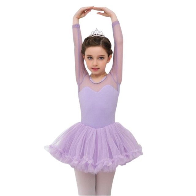 Princess Girls Kids Fairy Ballet Tutu Gymnastics Leotard Skirt Tutu Dance Mesh Dress 4-15Y _idelete Silvercell/hoodmat.com_RiteVilage