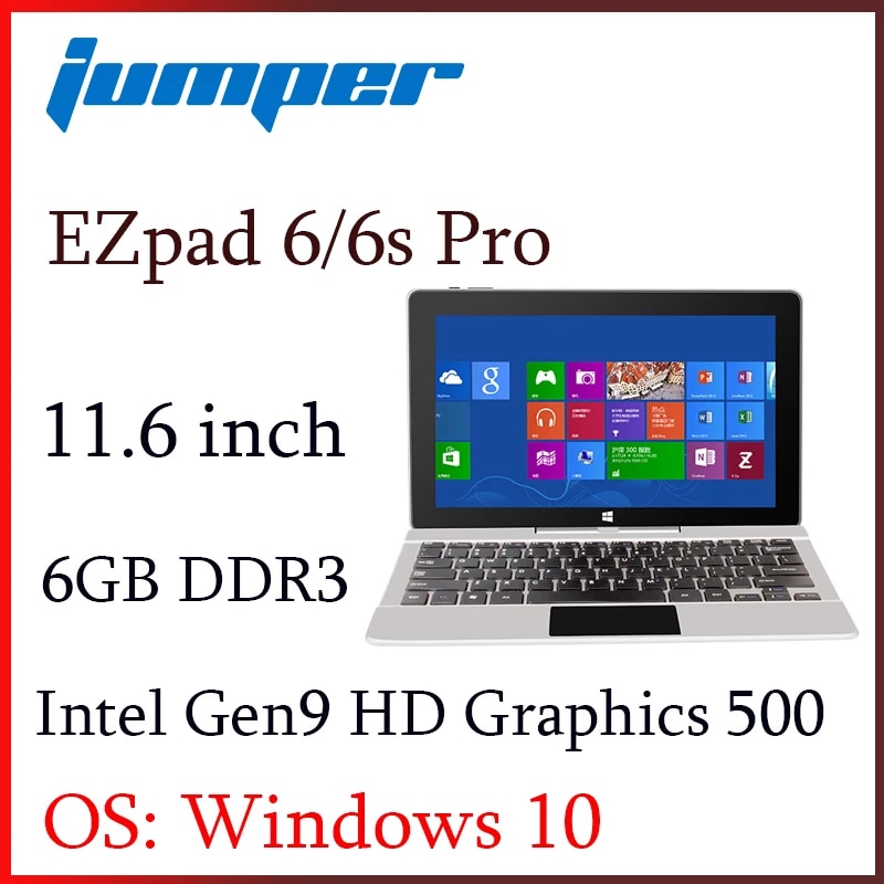 Jumper EZpad 6/6s Pro 2 in 1 tablet Apollo Lake E3950 6GB 64GB/128GB 11.6 inch 1080P IPS display tablet pc windows 10 tablets  Shop5617186 Store_noah